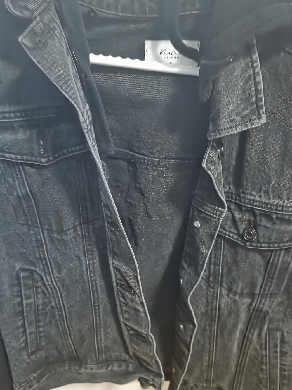 KanCan Black Denim Jacket (Oversized) Sz Med